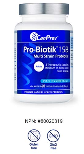 CanPrev Pro-Biotik 15B | 60 V-Caps I Helps Restore Natural Gut Flora