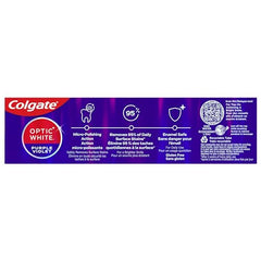 Colgate Optic White Purple Toothpaste for Teeth Whitening, Mint Paste, 90 mL - Whitening Toothpaste - Sensitivity and Gum Whitening Toothpaste