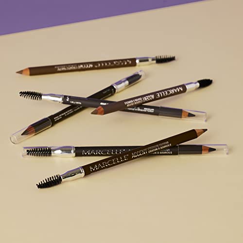 Marcelle Accent Eyebrow Crayon, Brun Tendre, 2-in-1 Eyebrow Pencil, Rich Matte Colour, Smooth & Easy Application, Hypoallergenic, Fragrance-Free, Cruelty-Free, 1.05 g