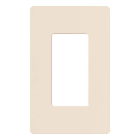 Lutron Claro 1 Gang Decorator/Rocker Wallplate, Gloss | CW-1-LA | Light Almond