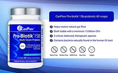 CanPrev Pro-Biotik 15B | 60 V-Caps I Helps Restore Natural Gut Flora