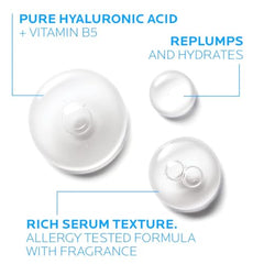 La Roche-Posay Pure Hyaluronic Acid Serum for Face with Vitamin B5. Hyalu B5 Anti-Aging Face Serum for Women. Anti-Wrinkle Concentrate. Hydrating, Repairing, Replumping. Suitable for Sensitive Skin.