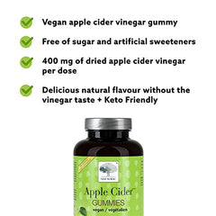 New Nordic Apple Cider Gummies with the Mother Strain, Vegan Chewable ACV Supplement, No Vinegar Taste, 60 Count (Pack of 1)