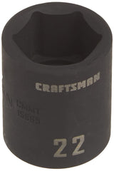 CRAFTSMAN Shallow Impact Socket, Metric, 1/2-Inch Drive, 22mm (CMMT15869)