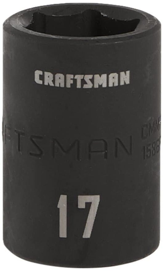 CRAFTSMAN Shallow Impact Socket, Metric, 1/2-Inch Drive, 17mm (CMMT15865)