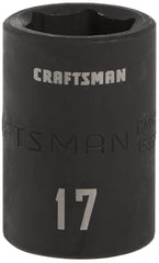 CRAFTSMAN Shallow Impact Socket, Metric, 1/2-Inch Drive, 17mm (CMMT15865)