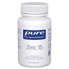 Pure Encapsulations Zinc 15 mg - Zinc Picolinate Supplement for Immune System Support - For Wound Healing - With Premium Zinc Picolinate - 180 Capsules