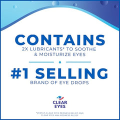 Clear Eyes Triple Relief Eye Drops, Relieves Redness & Calms Irritation, 0.5 Fl Oz