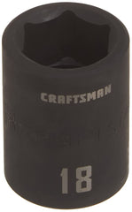 CRAFTSMAN Shallow Impact Socket, Metric, 1/2-Inch Drive, 18mm (CMMT15866)