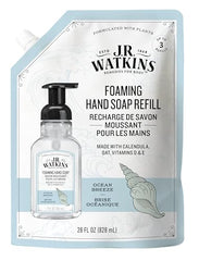 J.R. Watkins Ocean Breeze Foaming Hand Soap Refill Pouch, 828 mL