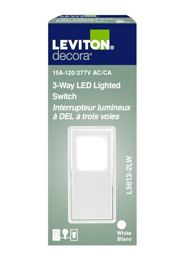 Decora Illuminated 3-Way Switch, White