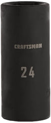 CRAFTSMAN Deep Impact Socket, Metric, 1/2-Inch Drive, 24mm (CMMT16086)