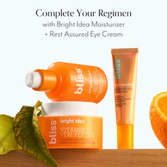 Bliss Bright Idea Vitamin C + Tri-Peptide Collagen Brightening Face Skincare Serum - Anti Aging, Reduces Dark Spots, Boosts Skin Elasticity - Clean - Vegan & Cruelty-Free - 1 Fl Oz