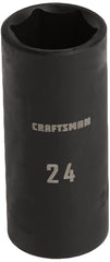 CRAFTSMAN Deep Impact Socket, Metric, 1/2-Inch Drive, 24mm (CMMT16086)