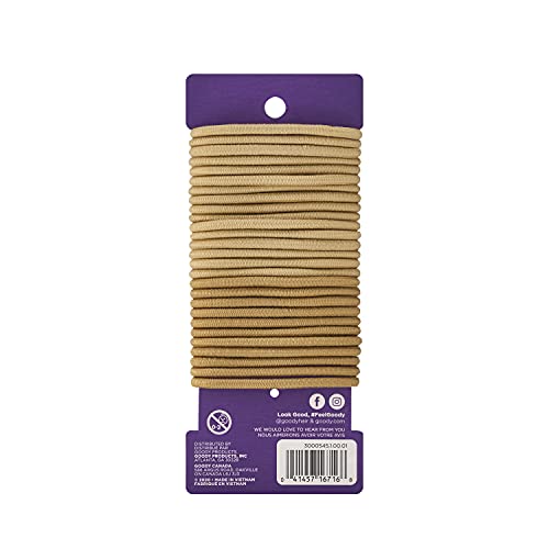 Goody Ouchless Women's Braided Elastics, Blondes, (32 CT Total/Pack of 1) 4MM for Medium Hair