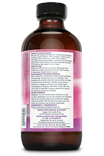 Heritage Store - Black Castor Oil | Deep Conditioning for Body, Hair and Brows with Roasted Castor Seeds | Vegan & Cruelty Free | Hexane-Free | 237ml