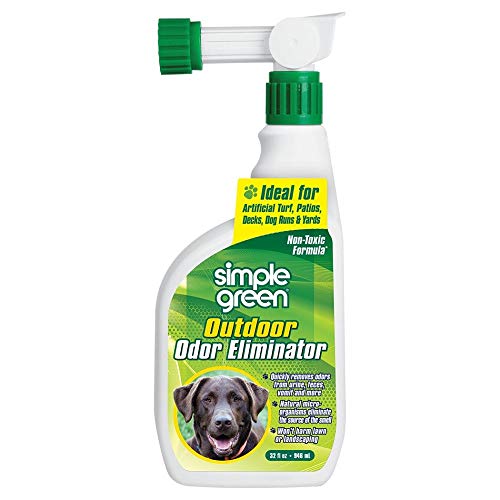 Outdoor Odor Eliminator for Pets, Dogs, Ideal for Artificial Grass & Patio (32 oz Hose End Sprayer)