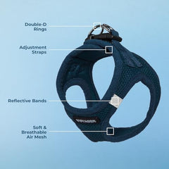 Best Pet Supplies Voyager Step-in Air Dog Harness-All Weather Mesh Step in Vest Harness for Small and Medium Dogs by Best Pet Supplies-Harness (Blue), XXX-Small