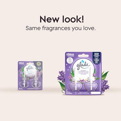 Glade PlugIns Air Freshener Refill, Scented and Essential Oils for Bathroom and Home Fragrance, Tranquil Lavender and Aloe, 2 Count