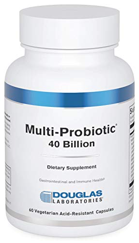 Douglas Laboratories Multi-Probiotic 40 Billion | Provides Probiotics and Prebiotics to Support Gut Microflora and Immunity* | 60 Vegetarian Acid-Resistant Capsules