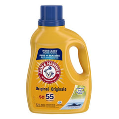 Arm & Hammer Liquid Laundry Detergent, Concentrated, Clean Fresh Scent, 55 Loads, 2.21-L