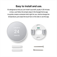 Google Nest Thermostat - Smart Thermostat for Home - Programmable WiFi Thermostat - Fog