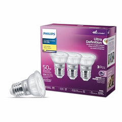 PAR16S Ultra Definition Dimmable LED Light Bulbs - Flicker-Free 50W=4.2W with EyeComfort Technology - Soft White 2700K Lightbulb - 400 Lumen - E26 Base - 3-Pack