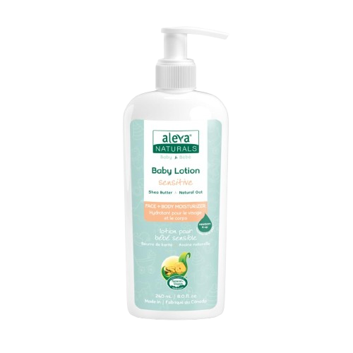 Aleva Naturals Daily Soothing Moisturizer | For Sensitive Dry Skin | Face and Body Lotion | Made with Natural and Organic Ingredients | for Babies and Toddlers - 8 fl. oz / 240ml