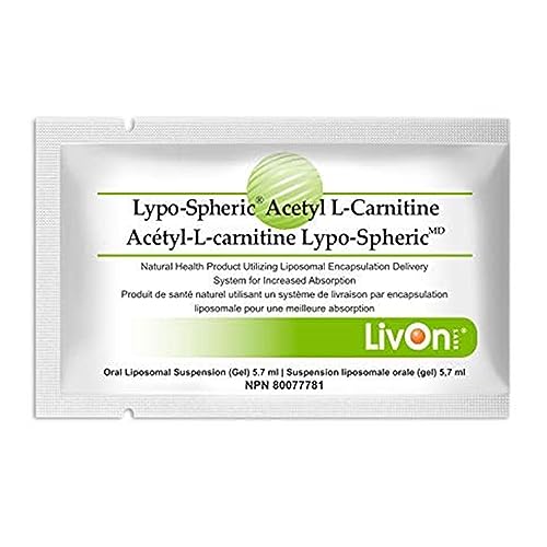 Lypo-Spheric Acetyl L-Carnitine – 30 Packets – 1,000 mg Acetyl L-Carnitine & Essential Phospholipids Per Packet – Liposome Encapsulated for Maximum Bioavailability – 100% Non-GMO