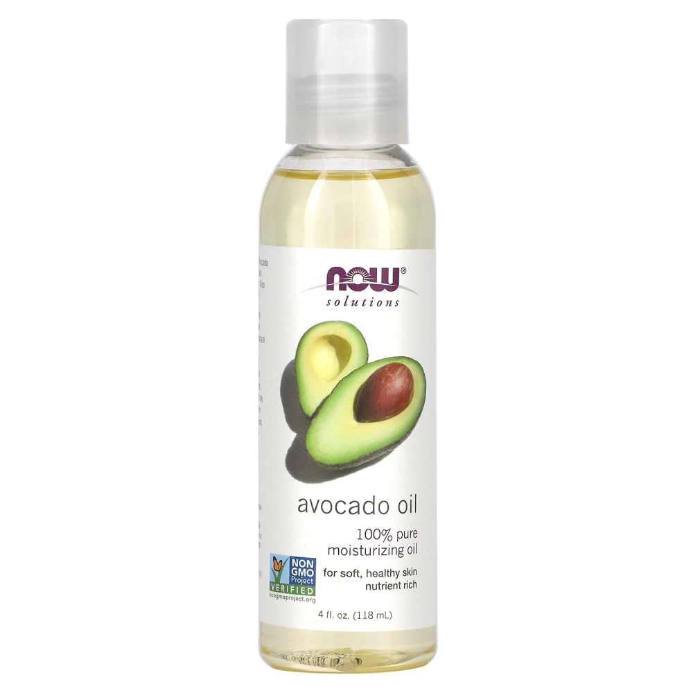 NOW Solutions, Avocado Oil, 100% Pure Moisturizing Oil, Nutrient Rich and Hydrating, 118mL