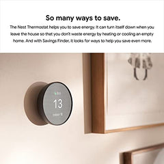 Google Nest Thermostat - Smart Thermostat for Home - Programmable WiFi Thermostat - Fog