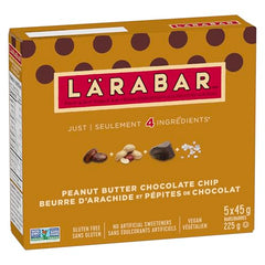 LÄRABAR Peanut Butter Chocolate Chip, Fruit and Nut Energy Bar, Pack of 5 Bars, Gluten Free, Vegan, Snack Bars