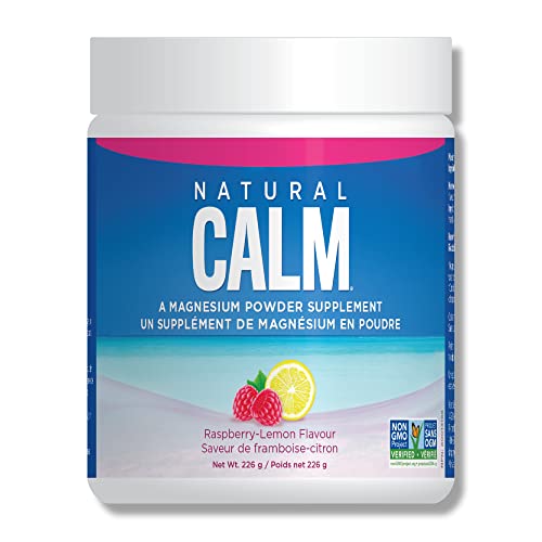 Natural Calm Magnesium Citrate Powder (Raspberry Lemon Flavour), 226g - Quick Absorbing - Loved Magnesium Drink