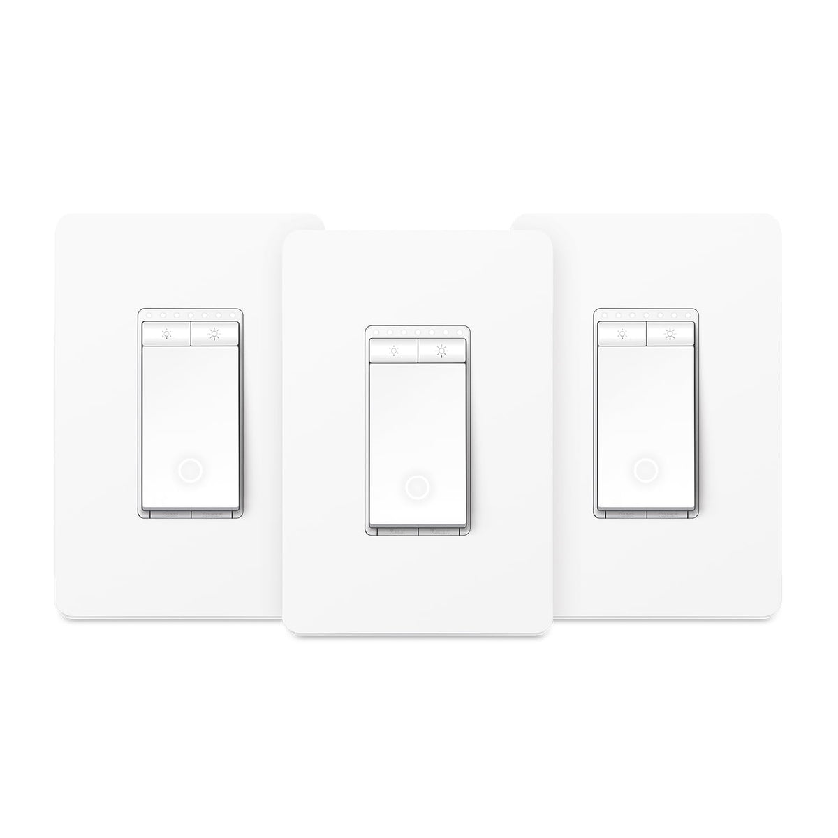 Kasa Smart Single Pole Dimmer Switch by TP-Link (HS220P3)- 2.4GHz Wi-Fi Connection Required, Dimmer Light Switch for LED Lights, Works with Alexa and Google Home, UL Certified, 3-Pack ,white