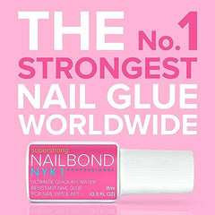 Super Strong Nail Glue For Nail Tips, Acrylic Nails and Press On Nails (8ml) NYK1 Nail Bond Brush On Nail Glue For Press On Nails Long Lasting Nail Glue For Acrylic Nails Fake Nails Tips Nail Glue Gel