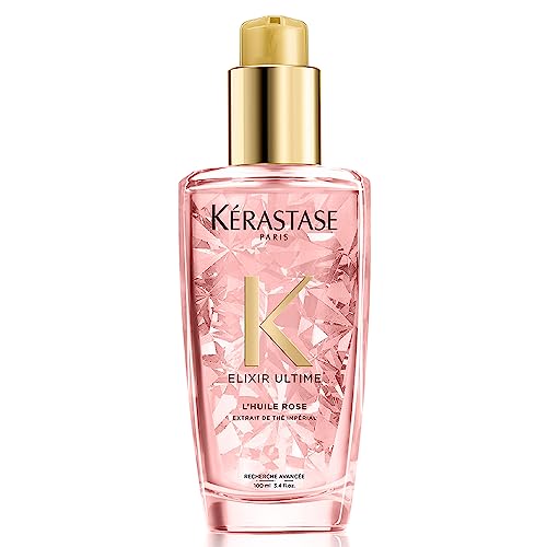 Kérastase Elixir Ultime, L'Huile Rose, Hair Oil Shine-enhancing, Nourishing Conditioning Treatment, For Coloured Hair, With 4 Precious Oils and Imperial Tea Extract, 100 ml