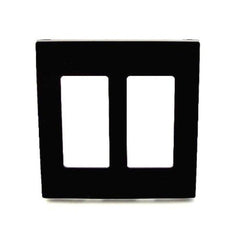 2-Gang Decora Screwless Wallplate, Black