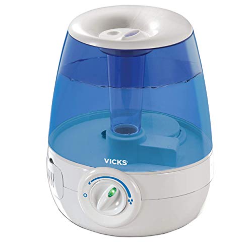 Vicks V4600-CAN Filter-Free Ultrasonic Cool Mist Humidifier, Medium Room Humidifier for Baby, Bedroom, Office Desk, with Variable Output Control, Dual Scent Pad Slots, Auto Shut-Off, 4.5L/1.2Gal