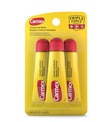 Carmex Classic Lip Balm, Original Squeeze Tube, 3-pack