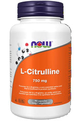 NOW Supplements L-Citrulline 750mg Capsules, 90 Count