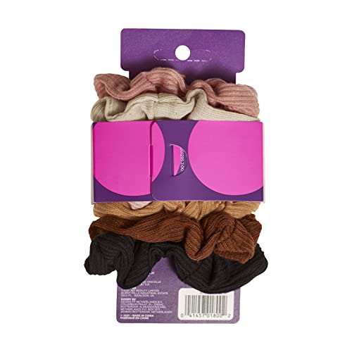 Goody Ouchless Womens Hair Scrunchie - 8 Count, Neutral - Suitable for All Hair Types - Pain-Free Hair Accessories for Women Perfect for Long Lasting Braids, Ponytails and More