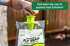 RESCUE! Outdoor Disposable Fly Trap, Green, 2 Pack