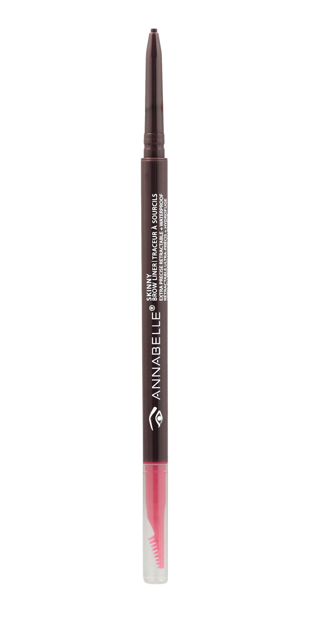 Annabelle Skinny Brow Liner, Universal Ebony, Eyebrow Pencil, Extra Precise, Easy-To-Blend, Waterproof, Long-Lasting 10h Hypoallergenic, Cruelty-Free, 0.09 g