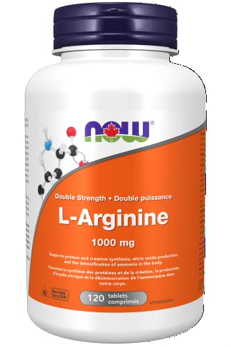 NOW Supplements L-Arginine 1000mg Tablets, 120 Count