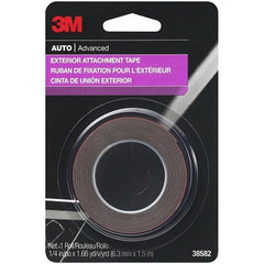 3M Exterior Attachment Tape for Automotive, 1/4 in x 5 ft (0.64 cm x 1.52 m), 38582