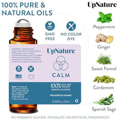 UpNature Calm Essential Oil Roll On Blend - Self Care Gifts for Women - 100% Natural Relaxation Aromatherapy - Ideal Stocking Stuffers