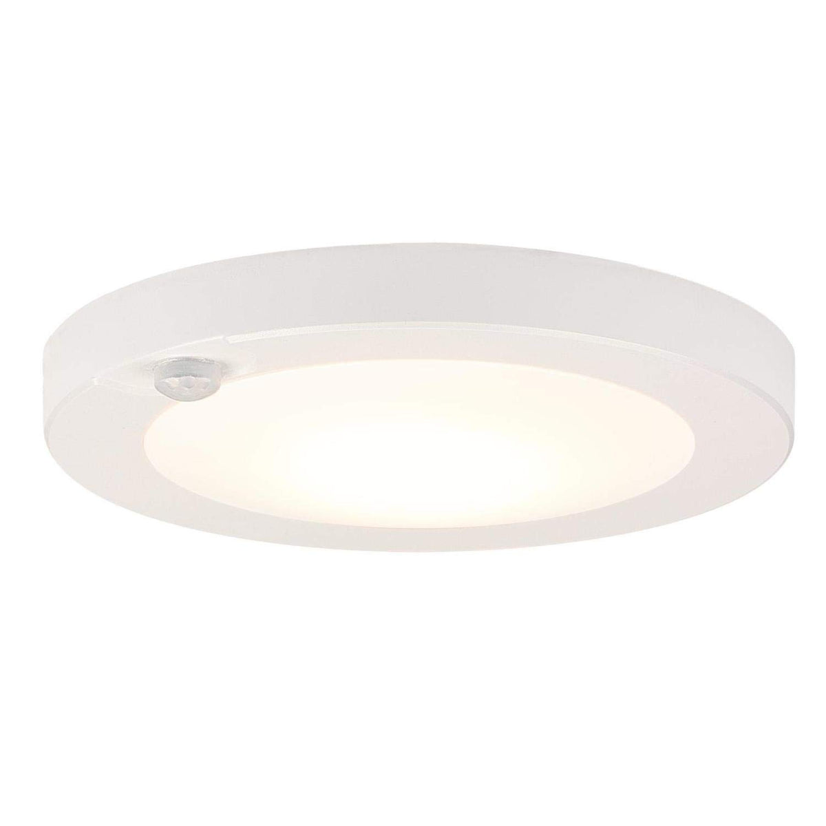 Westinghouse 6111700 6 Inch 7 Watt Energy Star LED Indoor Flush Mount Ceiling Light Fixture with Motion Sensor,3000K, White Finish, White Frosted Shade