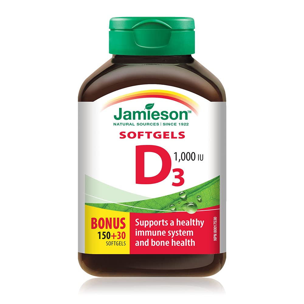 Jamieson Vitamin D3 1,000 IU Premium Softgels