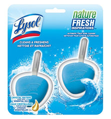 Lysol Automatic Toilet Bowl Cleaner, For Cleaning and Refreshing, Crystal Water & Essential Oils, 2 units[packing may vary]