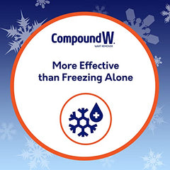 Compound W Dual Power for Large Warts, Freeze Off & Liquid Wart Remover, 8 Freeze Applications and 12 Comfort Pads